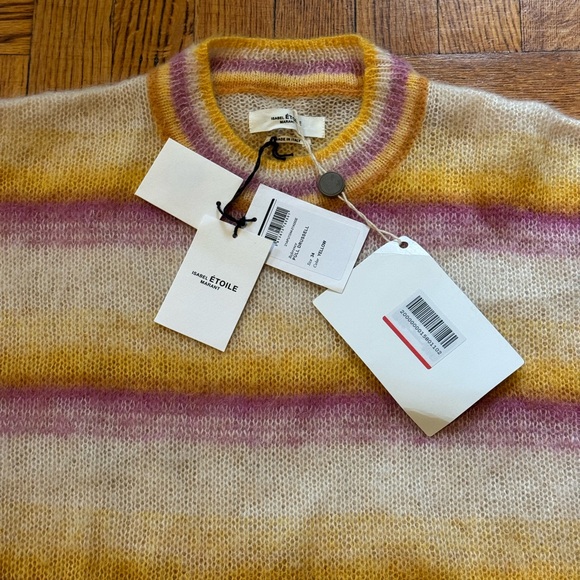 Isabel Marant Etoile mohair blend crewneck multicolor  sweater NWT - Picture 3 of 8